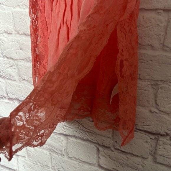 Free People Intimately Free Lace Trim Coral Cami Top - Picture 7 of 12